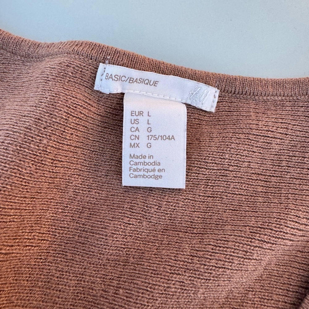 H&M Warm Brown Knit Top